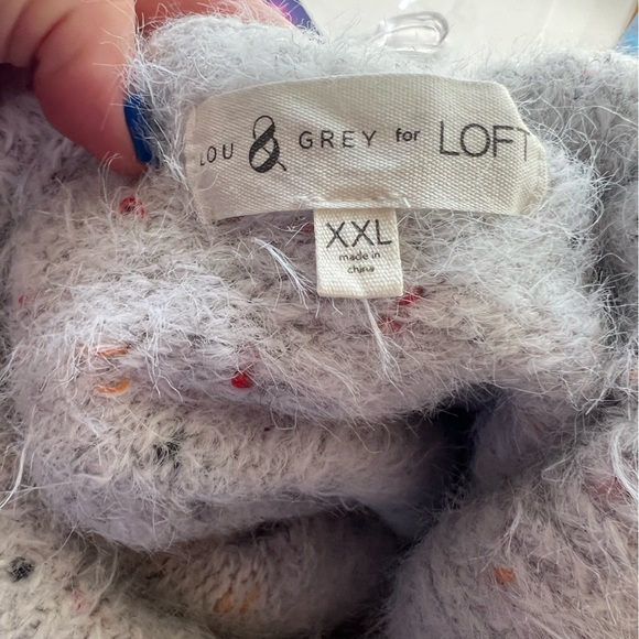 Lou & Grey for LOFT Ladies Speckled Confetti Cowl Neck Soft Sweater XXL - Picture 2 of 14